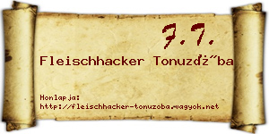 Fleischhacker Tonuzóba névjegykártya